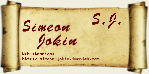 Simeon Jokin vizit kartica